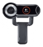 Logitech Webcam Pro 9000, USB 2.0, 1600*1200, 8Mpix foto, автофокус, Mic, Black ( 960-000483)