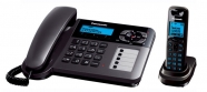Р/Телефон Dect Panasonic KX-TG6461RUT (темно-серый металлик, трубка + пров.телефон, автоответчик) (KX-TG6461RUT)