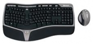 Keyboard+mouse Microsoft Wireless Natural Ergonomic Desktop 7000 (USB, FM, ergonomic keyboard: 16 multimedia btn, 2xAA, mouse: laser, 1000dpi, 5btn+Scroll, 2xAA) ( WTA-00018)